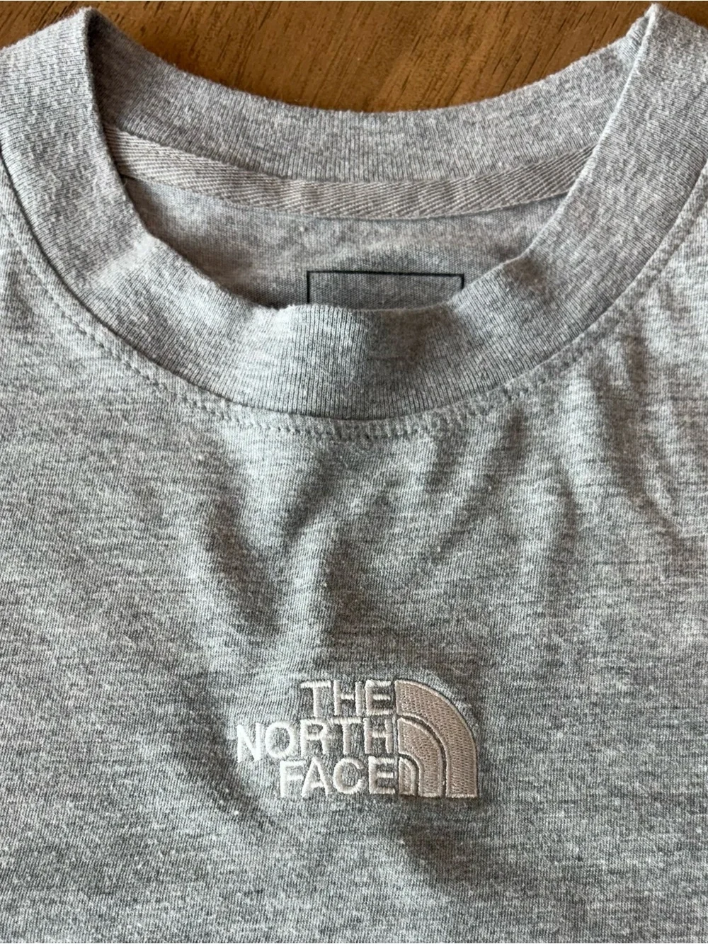 The North Face Light Heather Gray Short-Sleeve Crewneck Tee Size Small